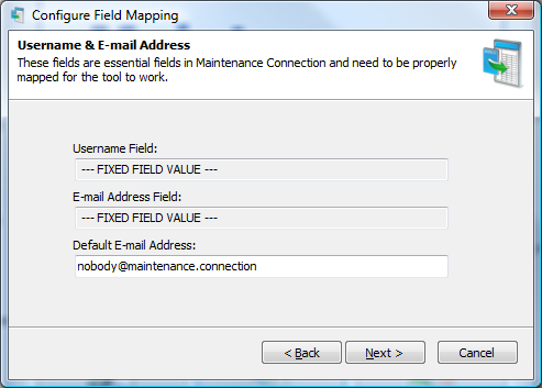Configure Field Mapping Information Prompt